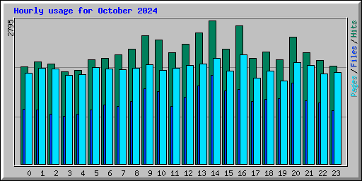 Hourly usage for October 2024